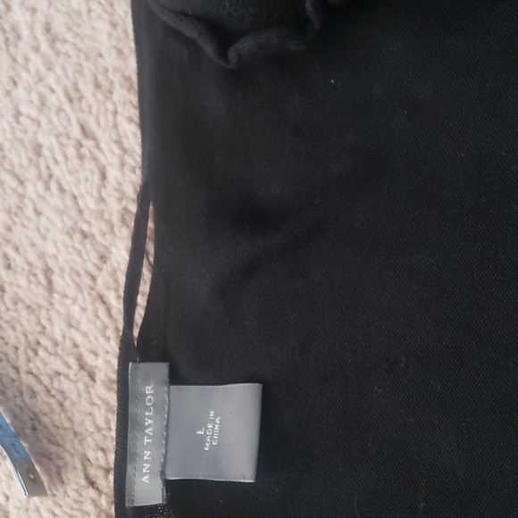 Ann Taylor L silk blend ruffle center soft cozy warm - Picture 10 of 12